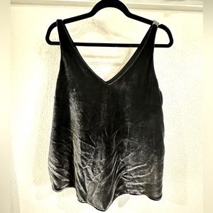 LOFT Dark Grey Velvet Cami